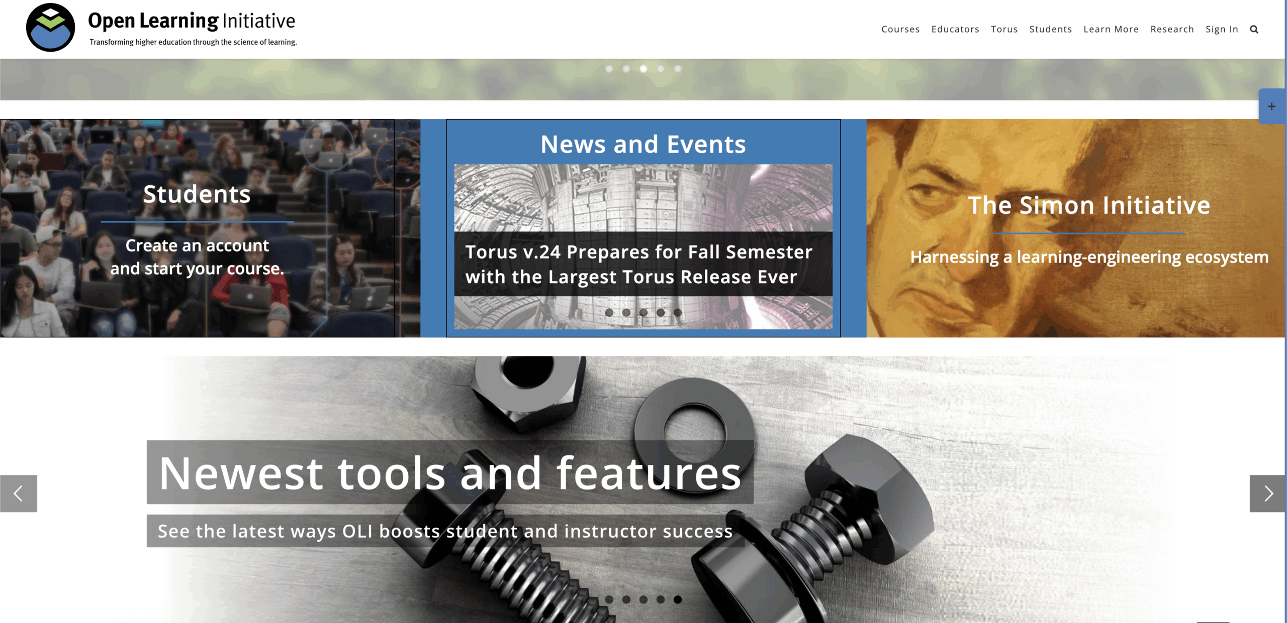 CMU Open Learning Initiative Website